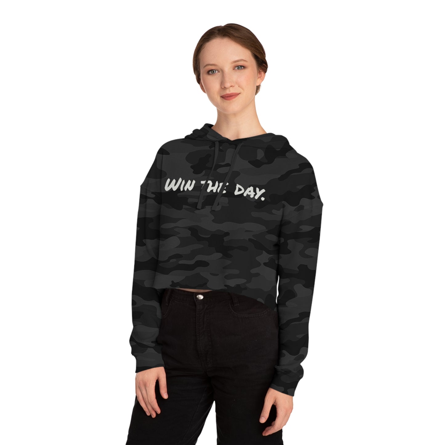 Win the Day Women's Cropped Hooded Sweatshirt